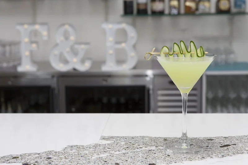 Cucumber Martini at F&B South Padre Island