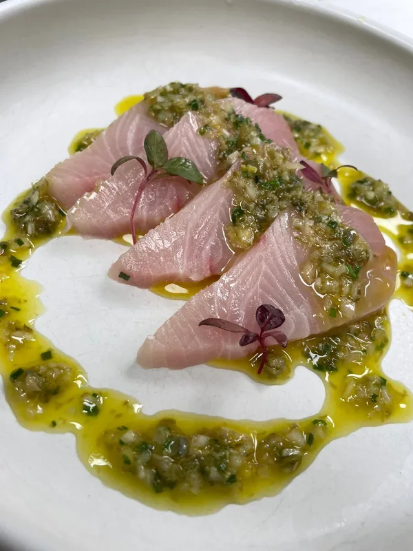 Sicilian Hamachi Crudo at F&B South Padre Island