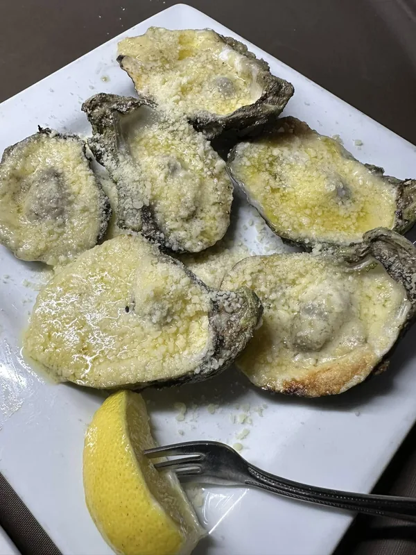 1/2 Doz Garlic Parmesan Oysters at Liam's