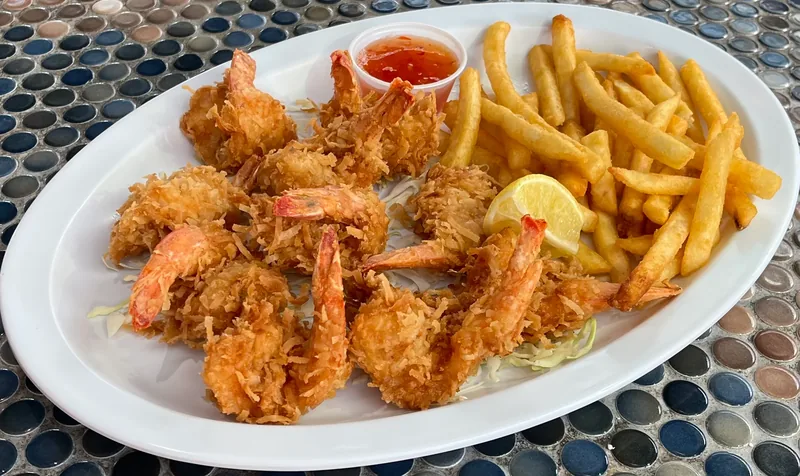 Lobo’s Coconut Shrimp Dinner at Lobo Del Mar Cafe