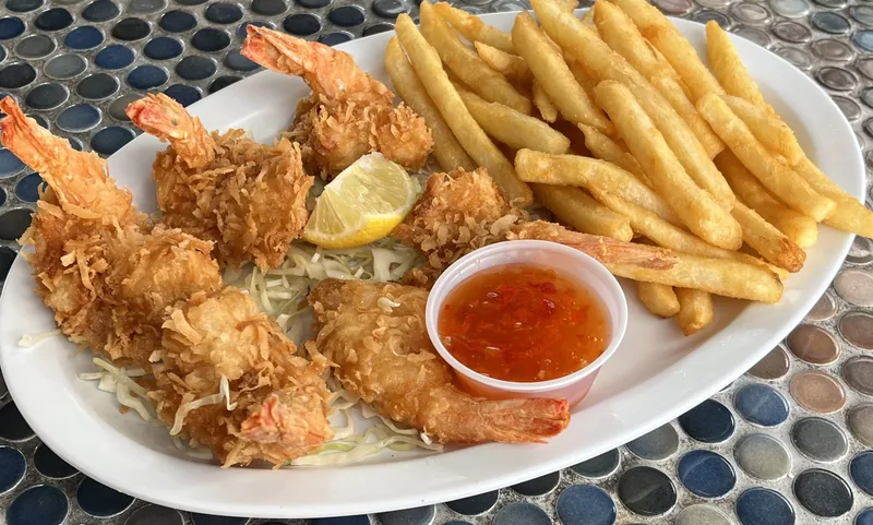 Lobo’s Coconut Shrimp at Lobo Del Mar Cafe