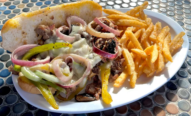 Philly Cheesesteak at Lobo Del Mar Cafe