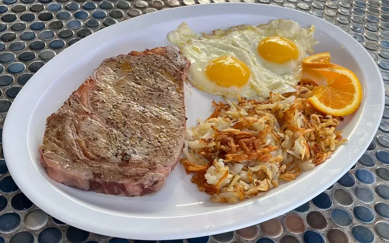 Ribeye Steak & Eggs at Lobo Del Mar Cafe
