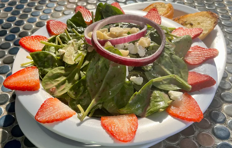 Strawberry Spinach Salad at Lobo Del Mar Cafe