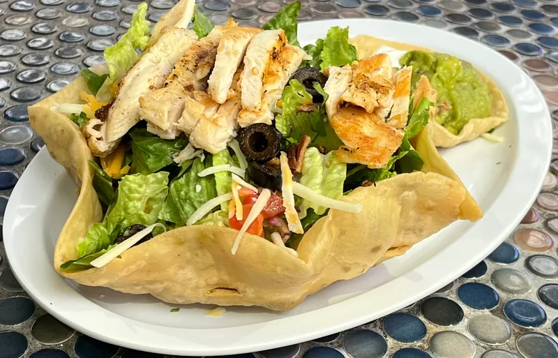 Taco Salad at Lobo Del Mar Cafe