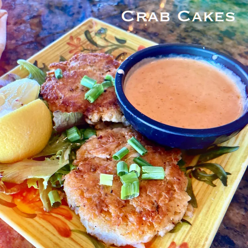 Crab Cakes at Palms Resort & Cafe on the Beach