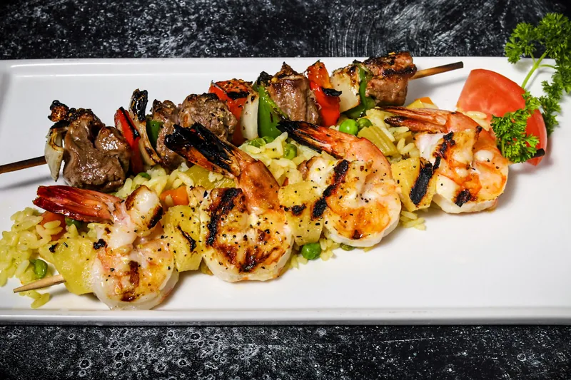 Tenderloin Kabobs & Shrimp at Sea Ranch Restaurant