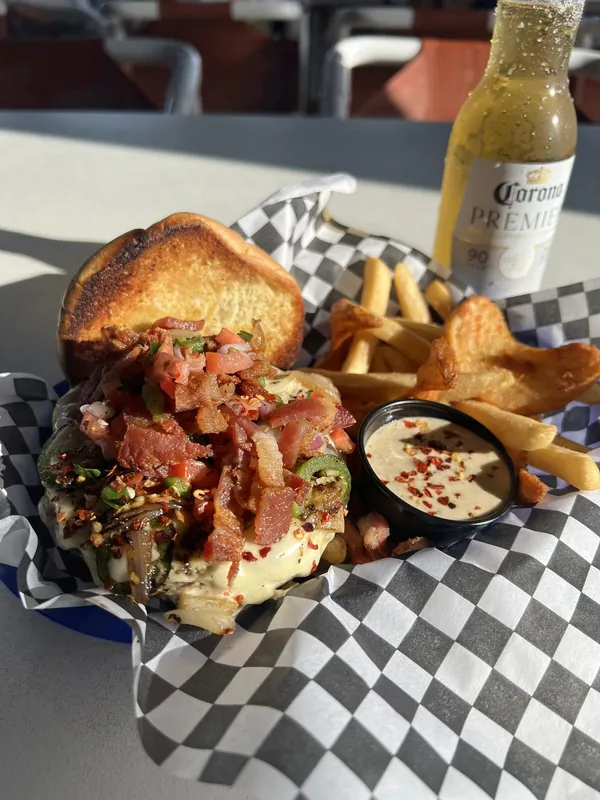 Tequila Spicy Bacon Burger at Tequila Sunset