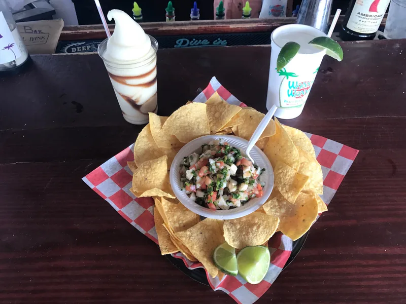 Ceviche with corn chips at Wanna Wanna