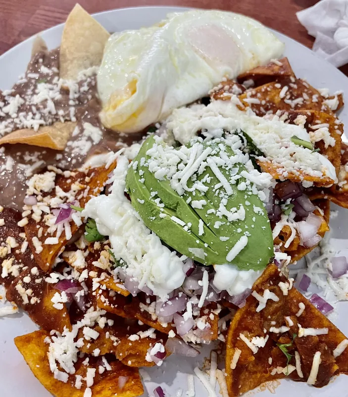 Chilaquiles at Yummies Bistro