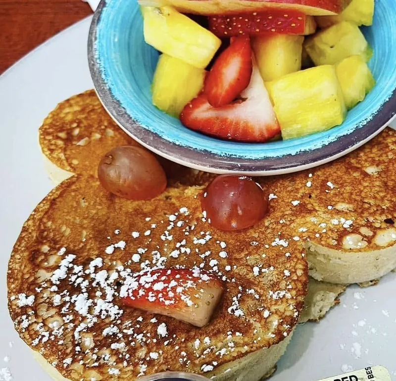 Gavin's Mickey Pancake at Yummies Bistro