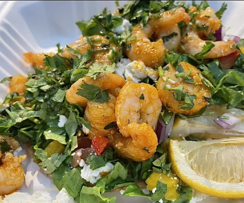 Shrimp Tostadas at Yummies Bistro